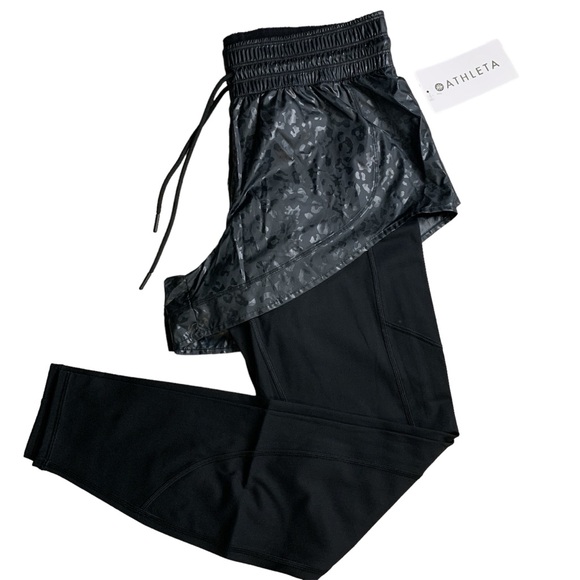 NWT Athleta 2in1 Leggings - Picture 5 of 9